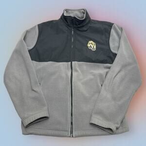 OAKLAND UNIVERSITY GRIZZLIES Men’s Medium Gray Black Full Zip Fleece Jacket